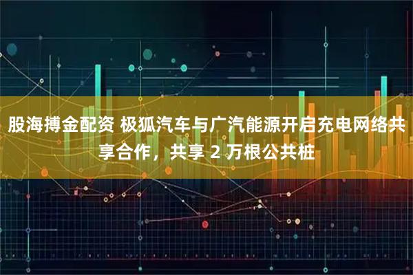 股海搏金配资 极狐汽车与广汽能源开启充电网络共享合作，共享 2 万根公共桩